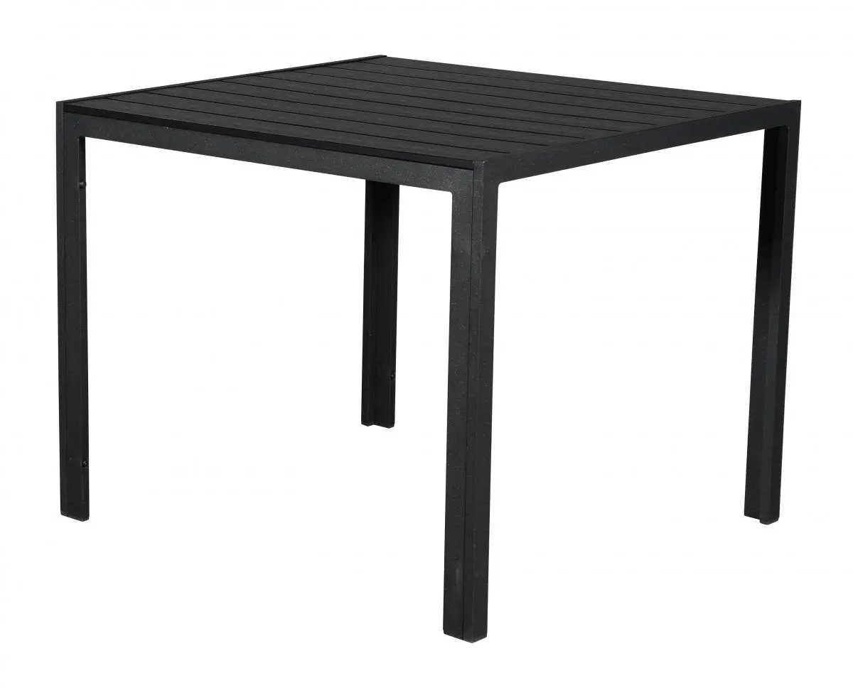 Noma hagebord 90 x 90 cm, svart og svart.
