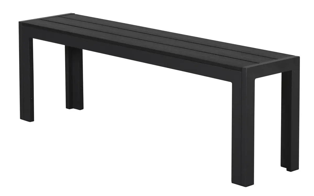 Ikky hagebenk, 132 cm svart/svart.