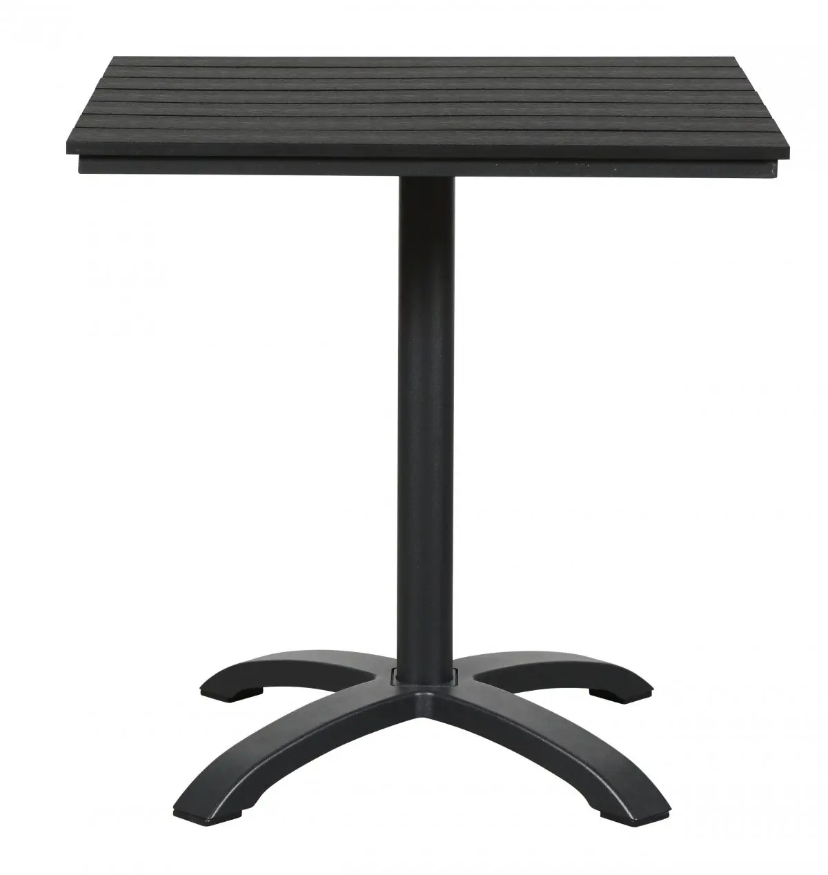Allie cafe- og balkongmøbel kafebord, Ø70 cm svart/svart.