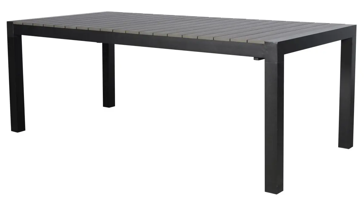 Ferl hagebord, inkl. 1 tilleggsplate 205/275 cm svart/grå.