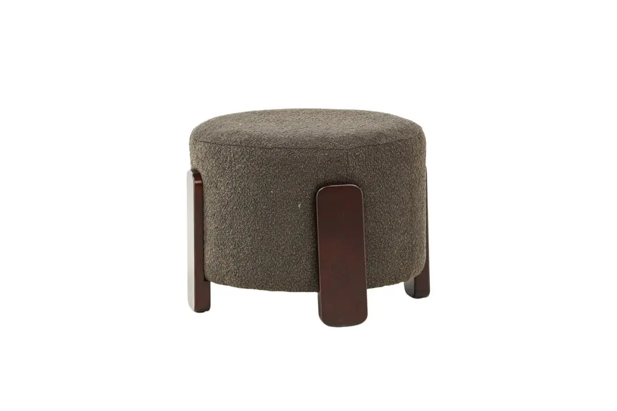 Coffey puff, fotskammel Ø52,5cm brun, mørkegrå.