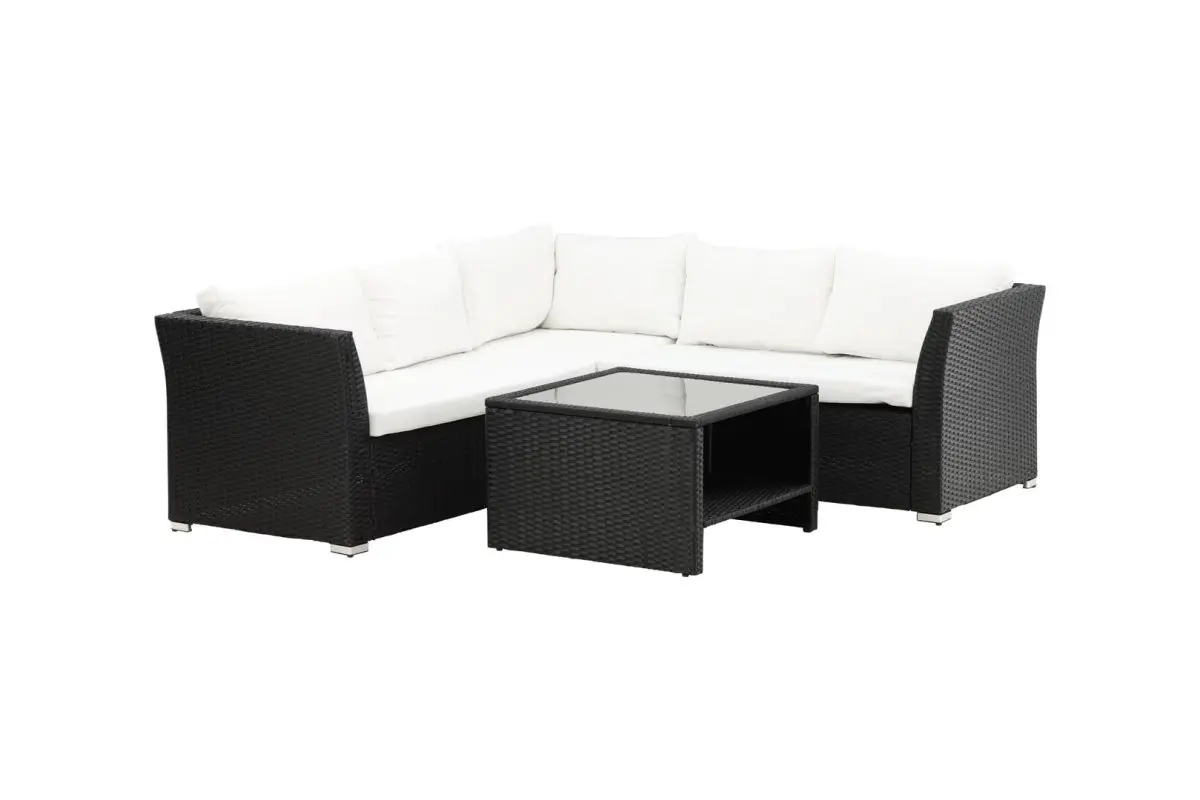 Haiti loungesett 2 deler hvit,svart.