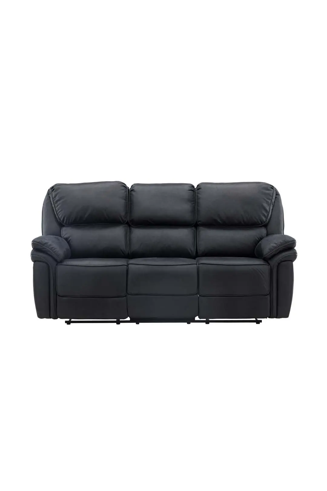 Saranda sofa 3 seter, elektrisk recliner med fotstøtte svart.
