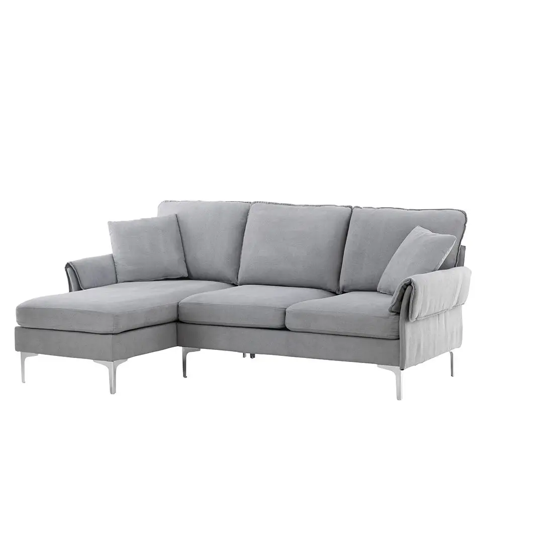 Toulouse sofa chaiselong sofa venstrevendt grå.
