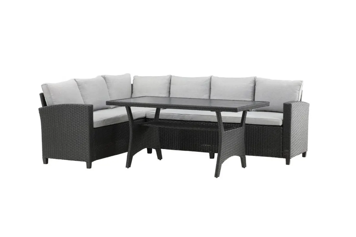 Brentwood loungesett 2 deler grå,svart.
