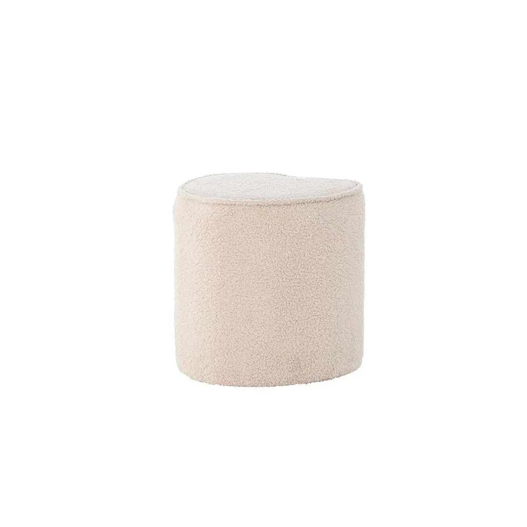 Heart puff teddy for barn beige.