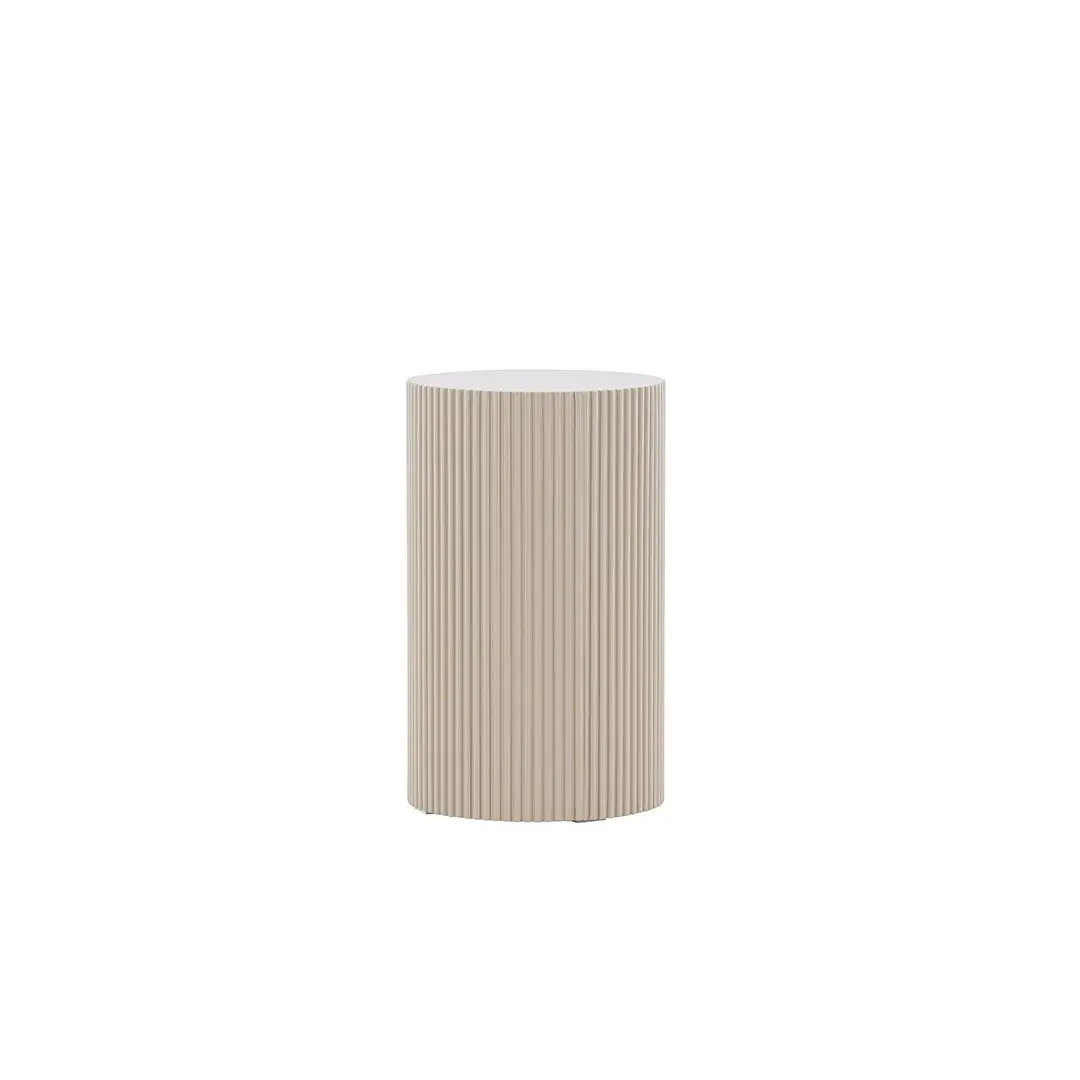 Lenox hjørnebord Ø30 cm piedestal beige.
