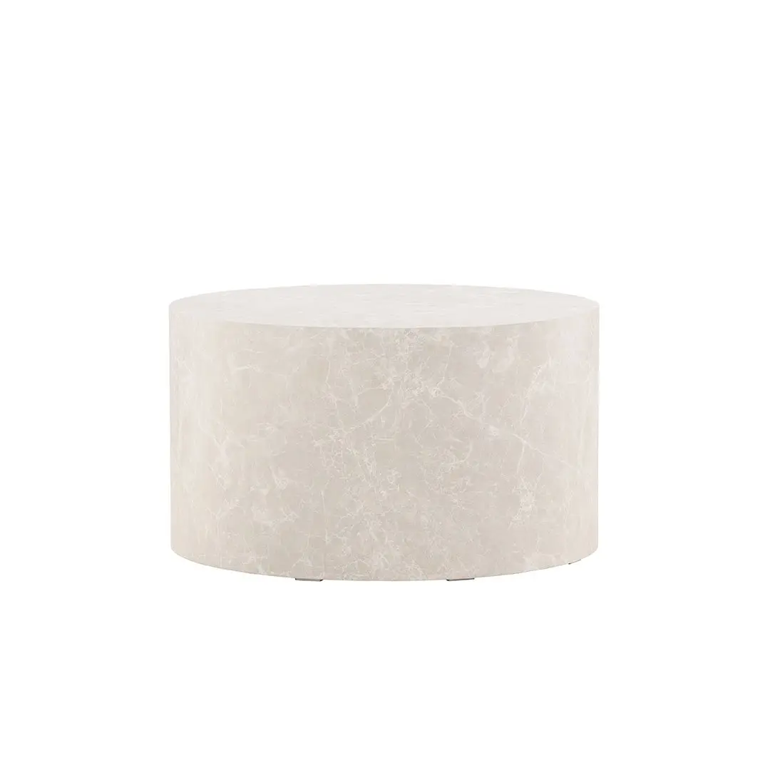 York sofabord Ø80 cm beige.
