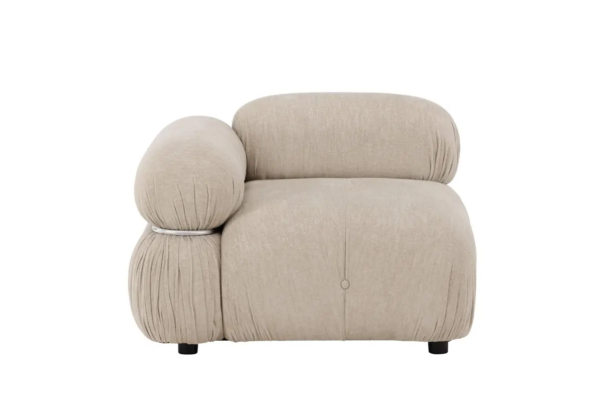 Mika modulsofa ende venstre beige krom.