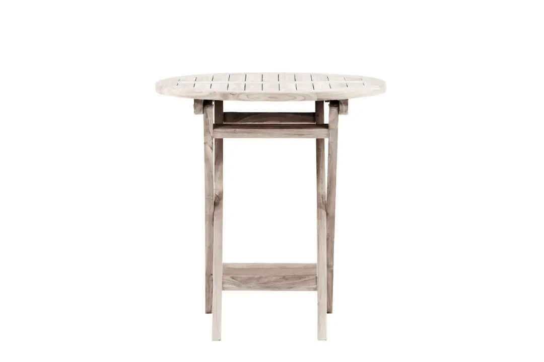 Kenya cafebord Ø70cm whitewash.