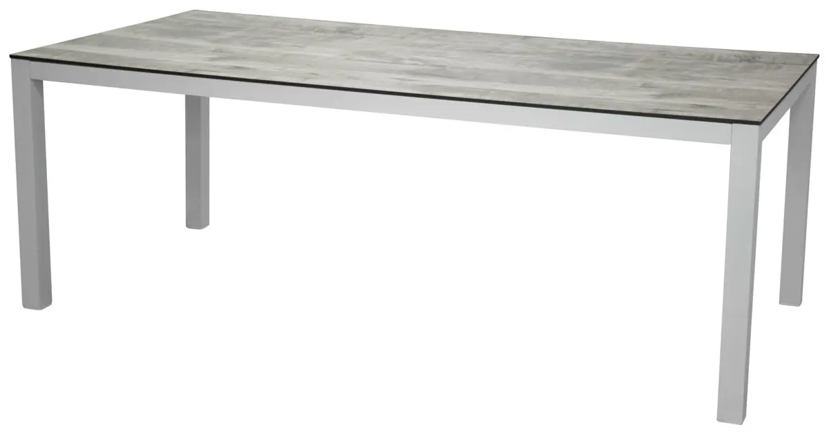 Llama hagebord hvit, grå.
