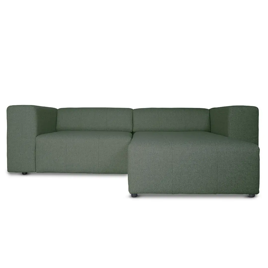 Heaven sofa med sjeselong høyre eller venstrevent grønn.