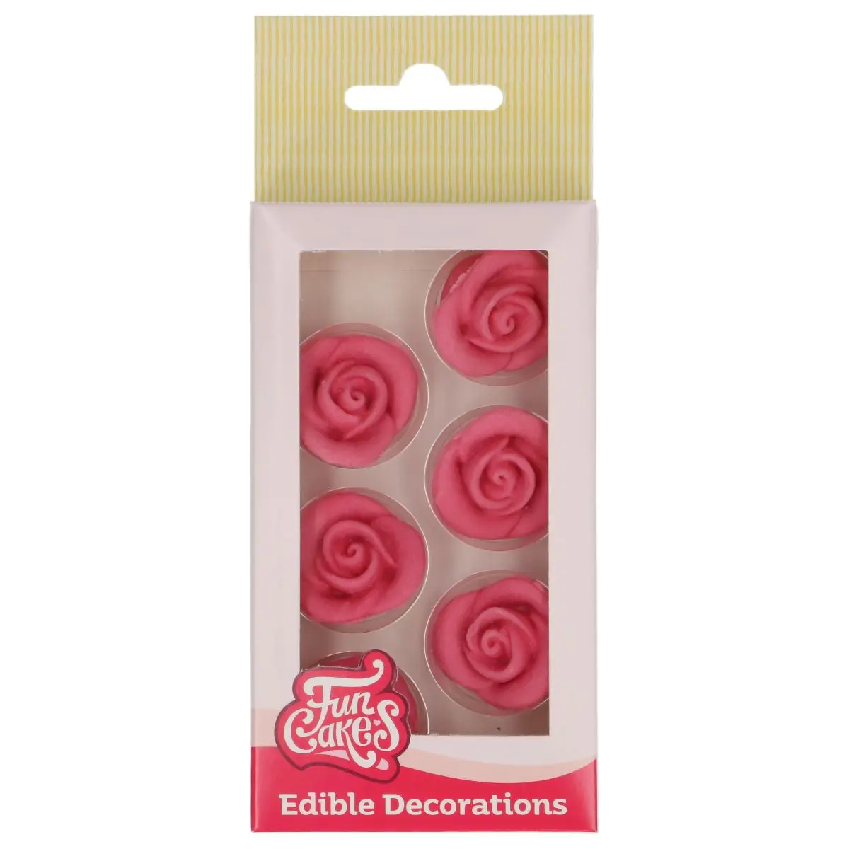 Spiselig kakepynt, Rosa roser, pk/6