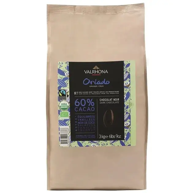 Valrhona Mørk Sjokolade Oriado 60%, 3kg