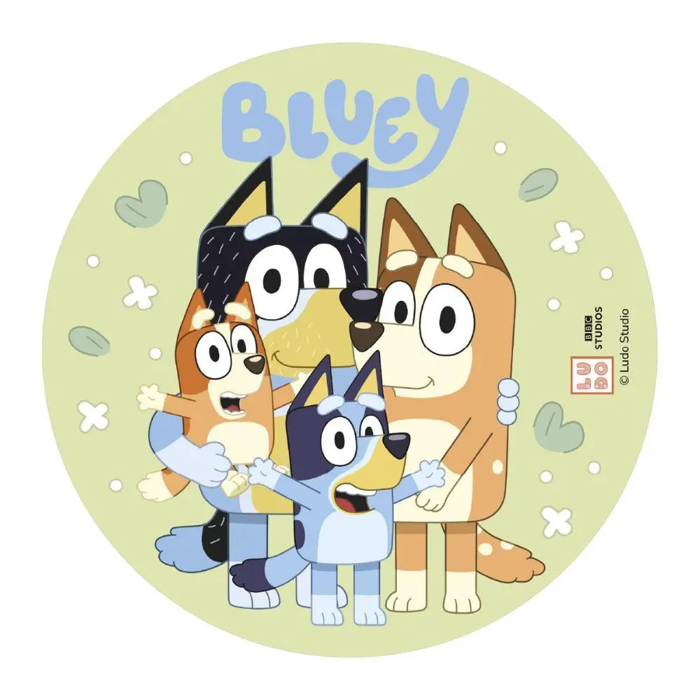 DeKora spiselig kakebilde Bluey og Bingo, Ø20cm