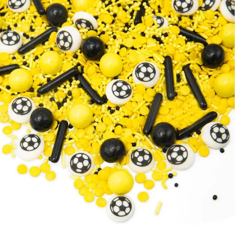 Happy Sprinkles Fotball kakestrø -Gul- 90g