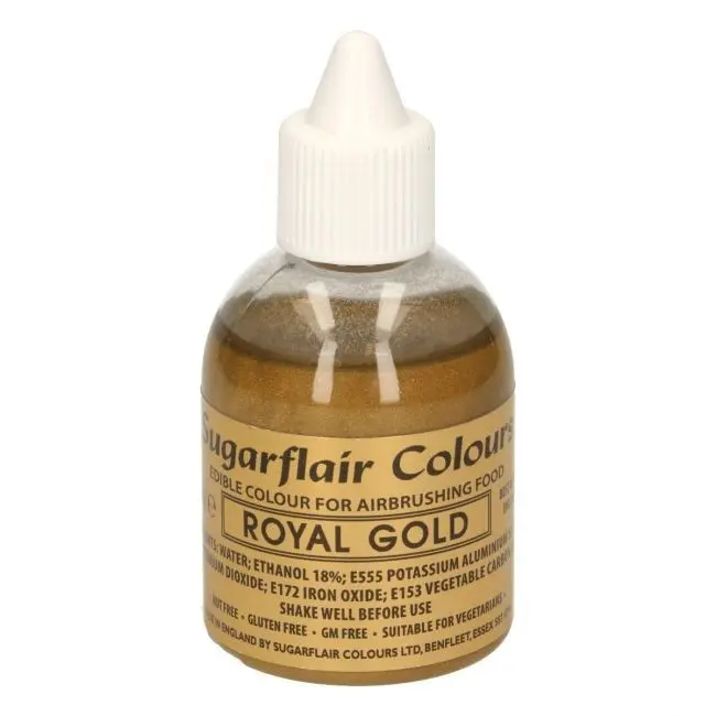 Sugarflair Airbrushfarge -Kongelig gull- 60ml