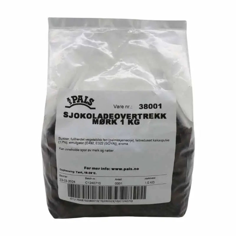 Non Temp Sjokolade, Mørk , 1kg