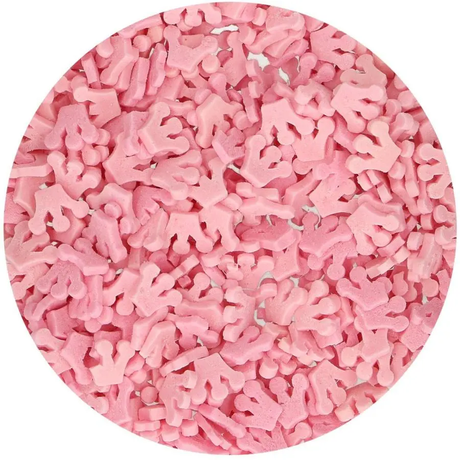 FunCakes Kakestrø Kroner -Rosa- 45g