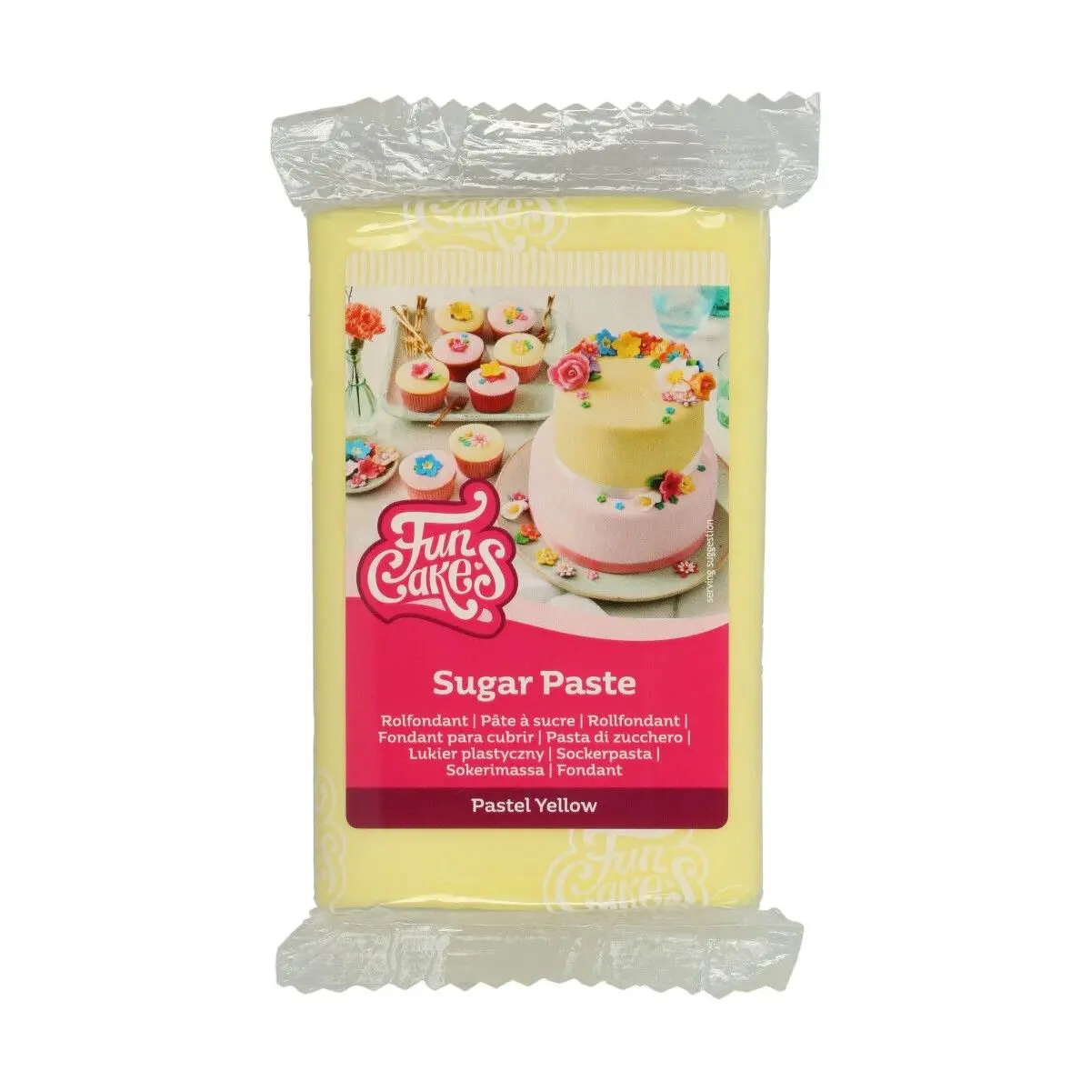 Pastellgul fondant fra FunCakes, 250g