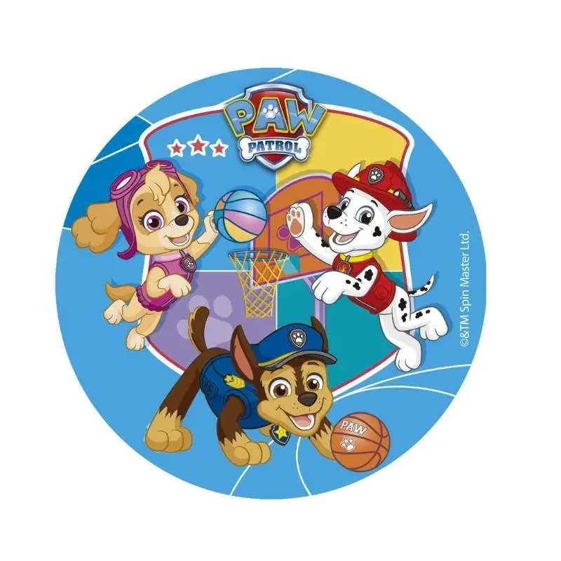 Kakebilde uten sukker -Paw Patrol- Blå, 15,5 cm