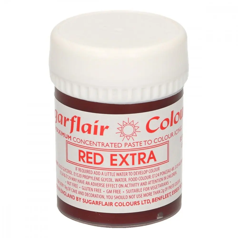 Sugarflair - Max Concentrate pastafarge Red Extra, 42g