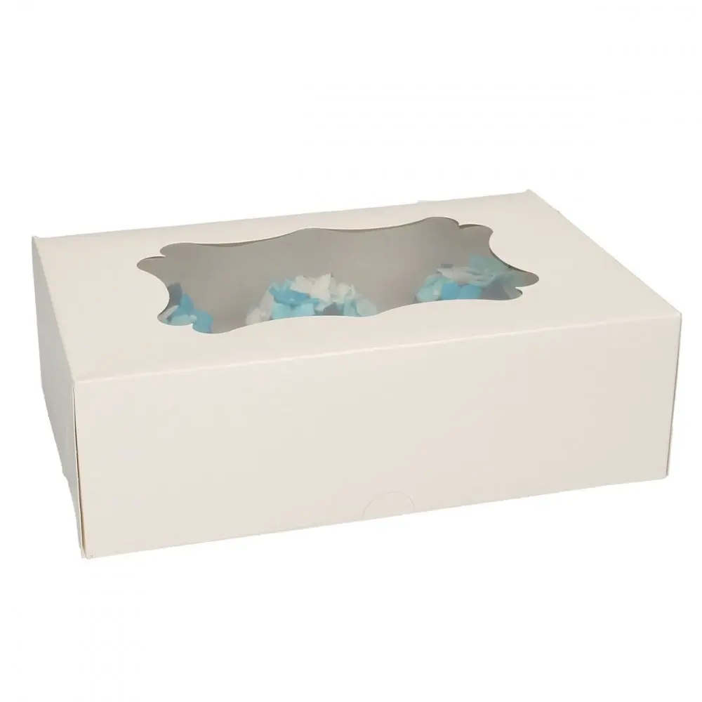FunCakes Cupcake-boks 6 -hvit- pk/3