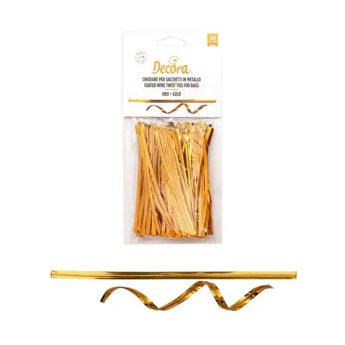 Decora Twist Ties -Gull- pk/200