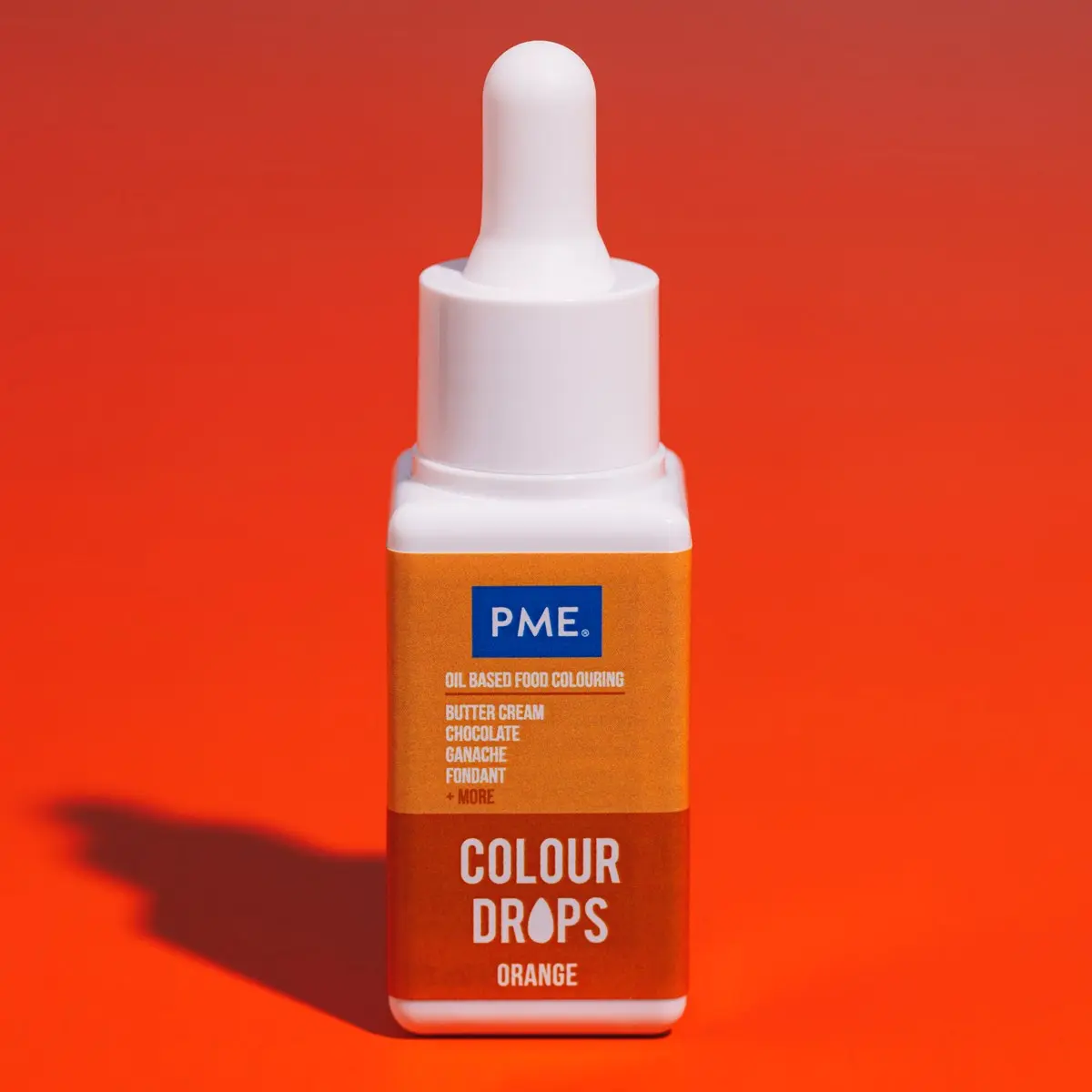 PME Oljebasert konditorfarge -Colour Drops-, Oransje, 20ml
