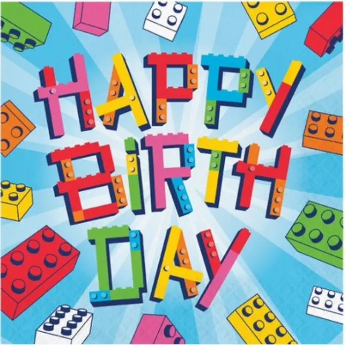 Servietter Lego -Happy Birthday- pk/16