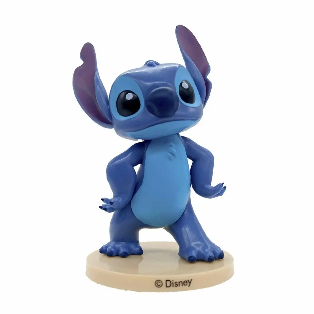 Stitch kaketopp i plast, 9cm