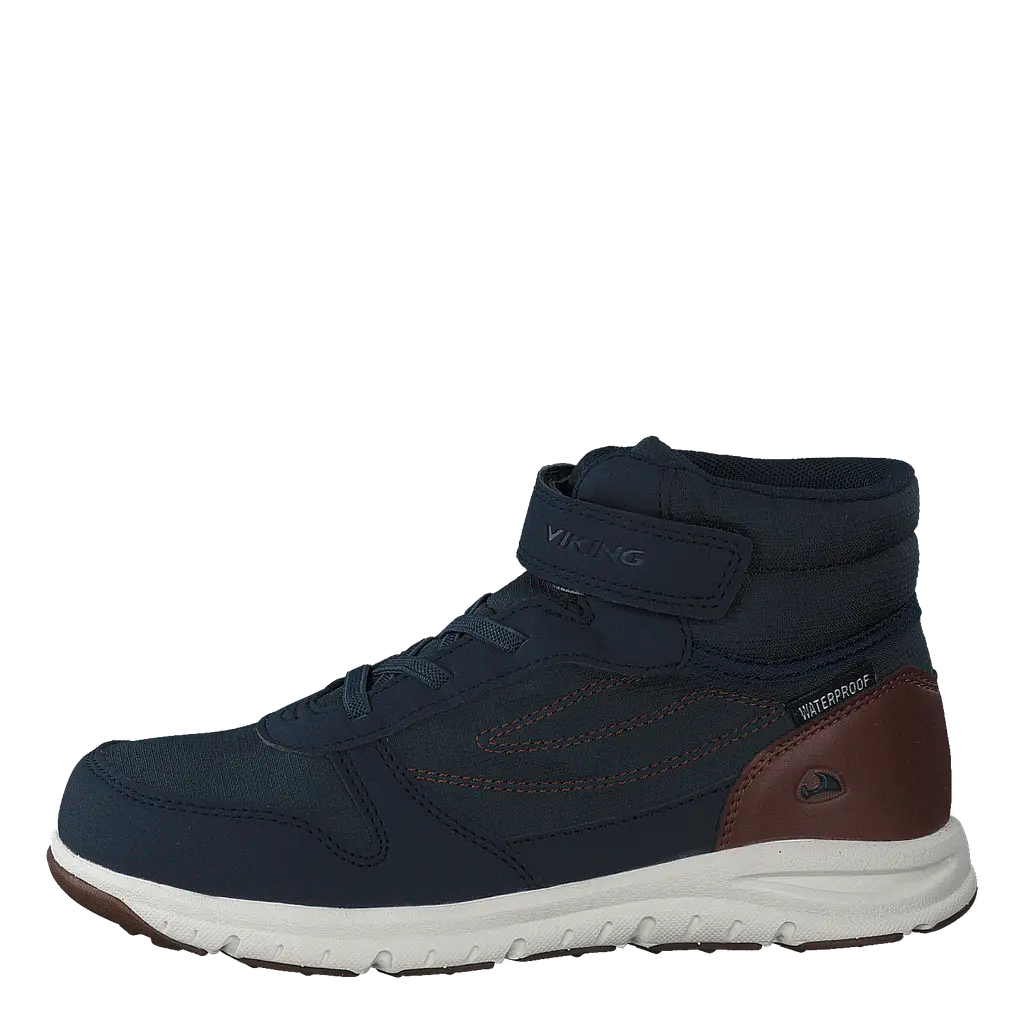 Hovet Mid WP Navy/Cognac