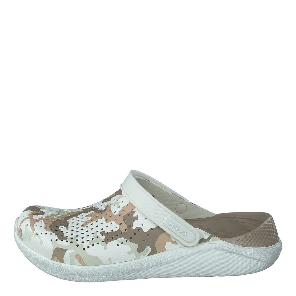 Literide Printed Camo Clog Almost White