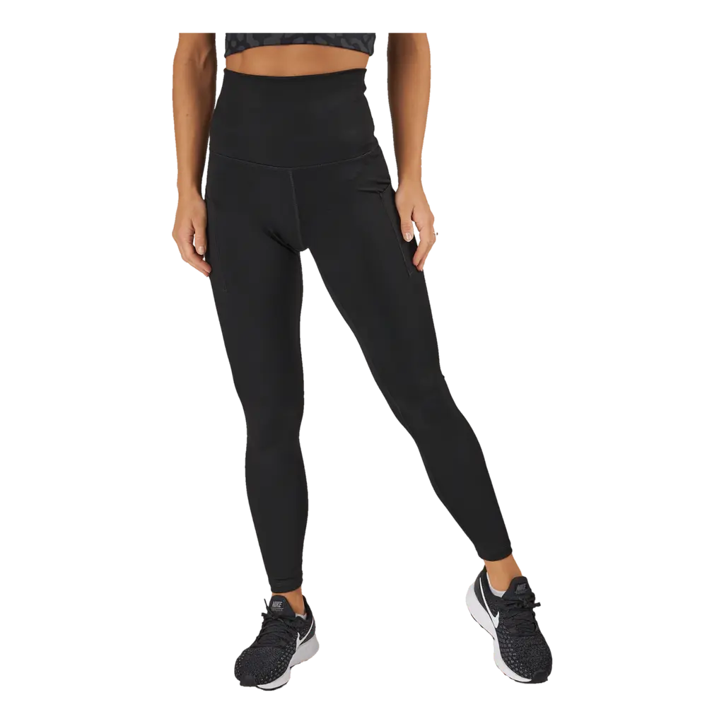 High Waist Tights - Side Pocke Black