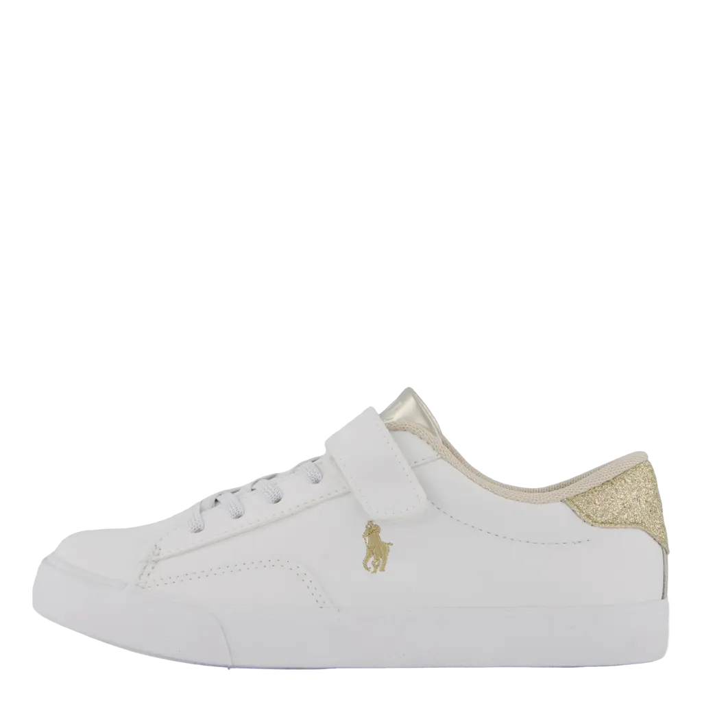 Theron V Ps White Smooth Pu/gold Metallick