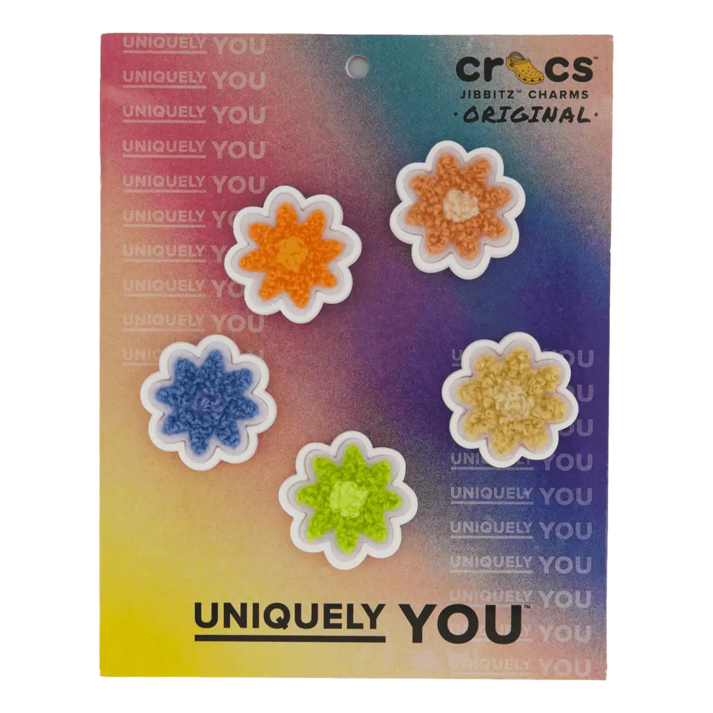 Jibbitz 5-Pack Flower Power Patches