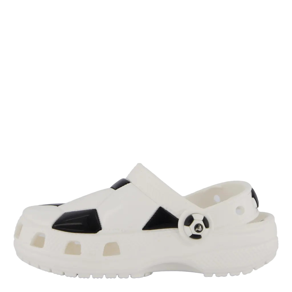 Classic Soccer Ball Clog T White/black