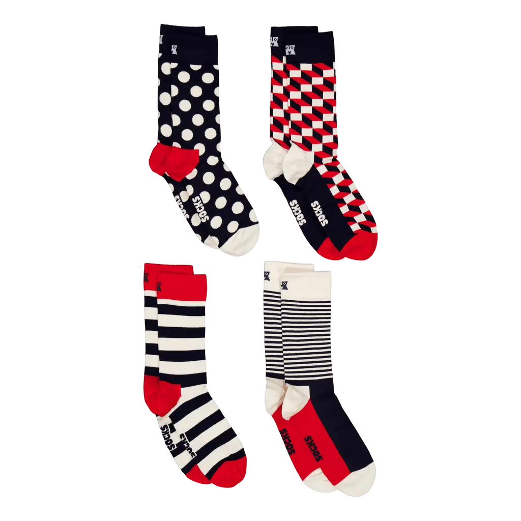 4-pack Classic Navy Socks Gift Navy