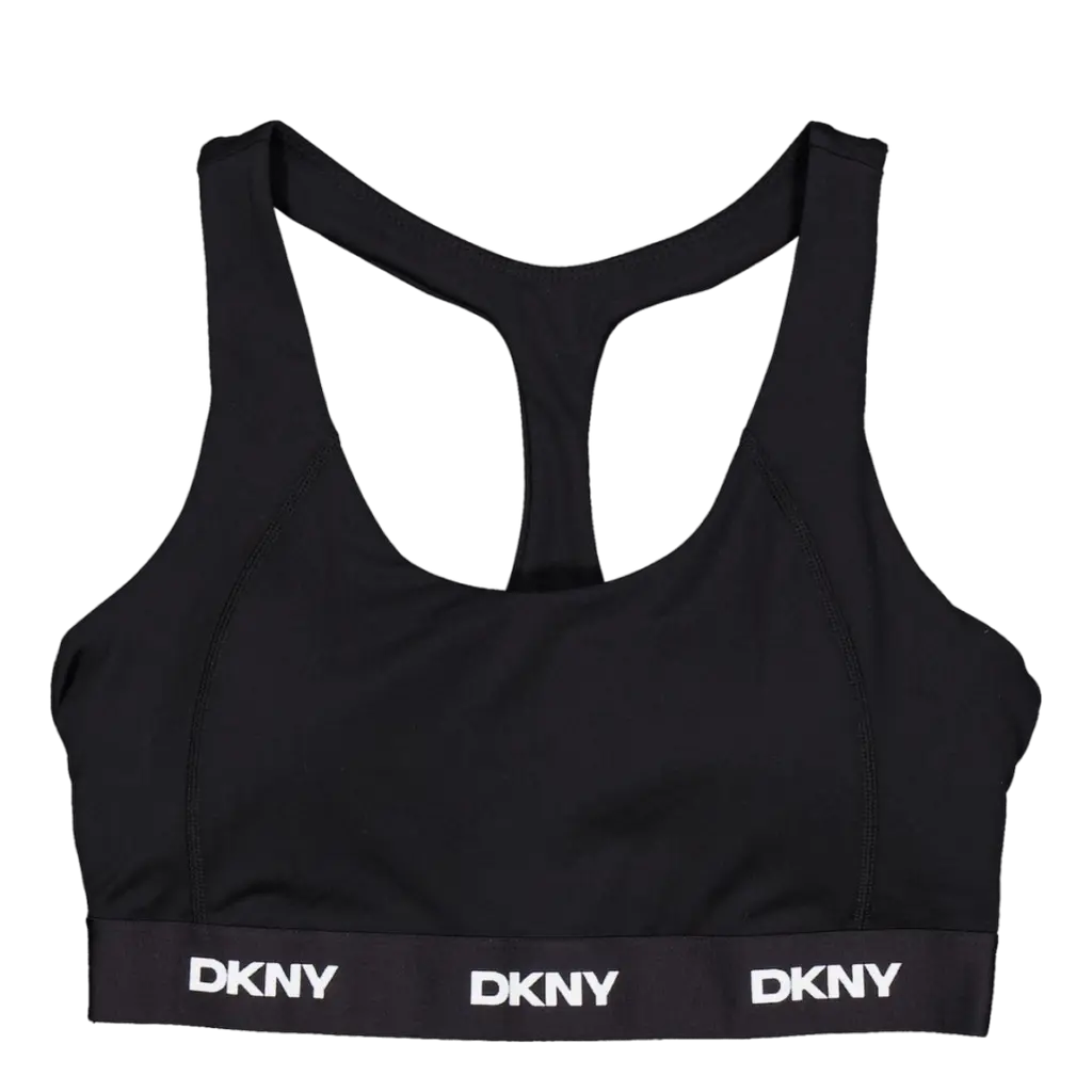 Logo Elastic Scoop Neck Racerb Black