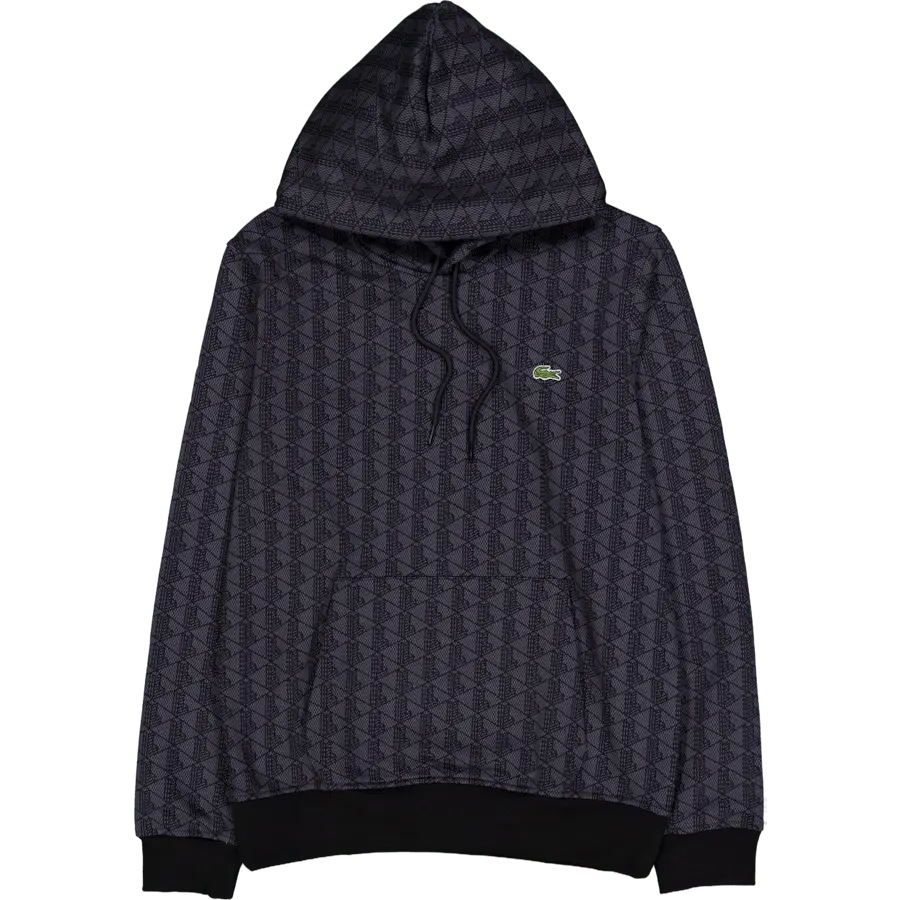 Monogram Fleece Hoodie Graphite Sombre/black