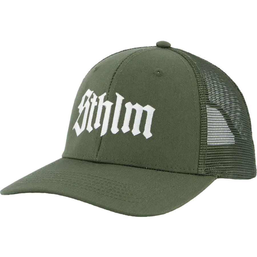Sthlm Classic 6 Panel Trucker Olive/white