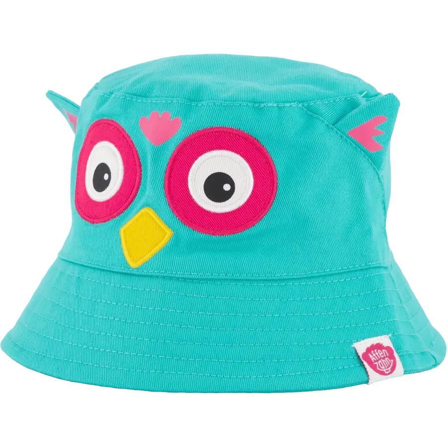Bucket Hat Owl Turqouise Small
