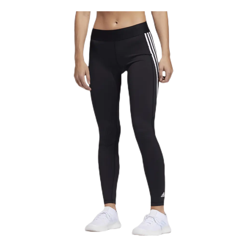 Alphaskin Sport 3 Stripe Long Tight Black / White