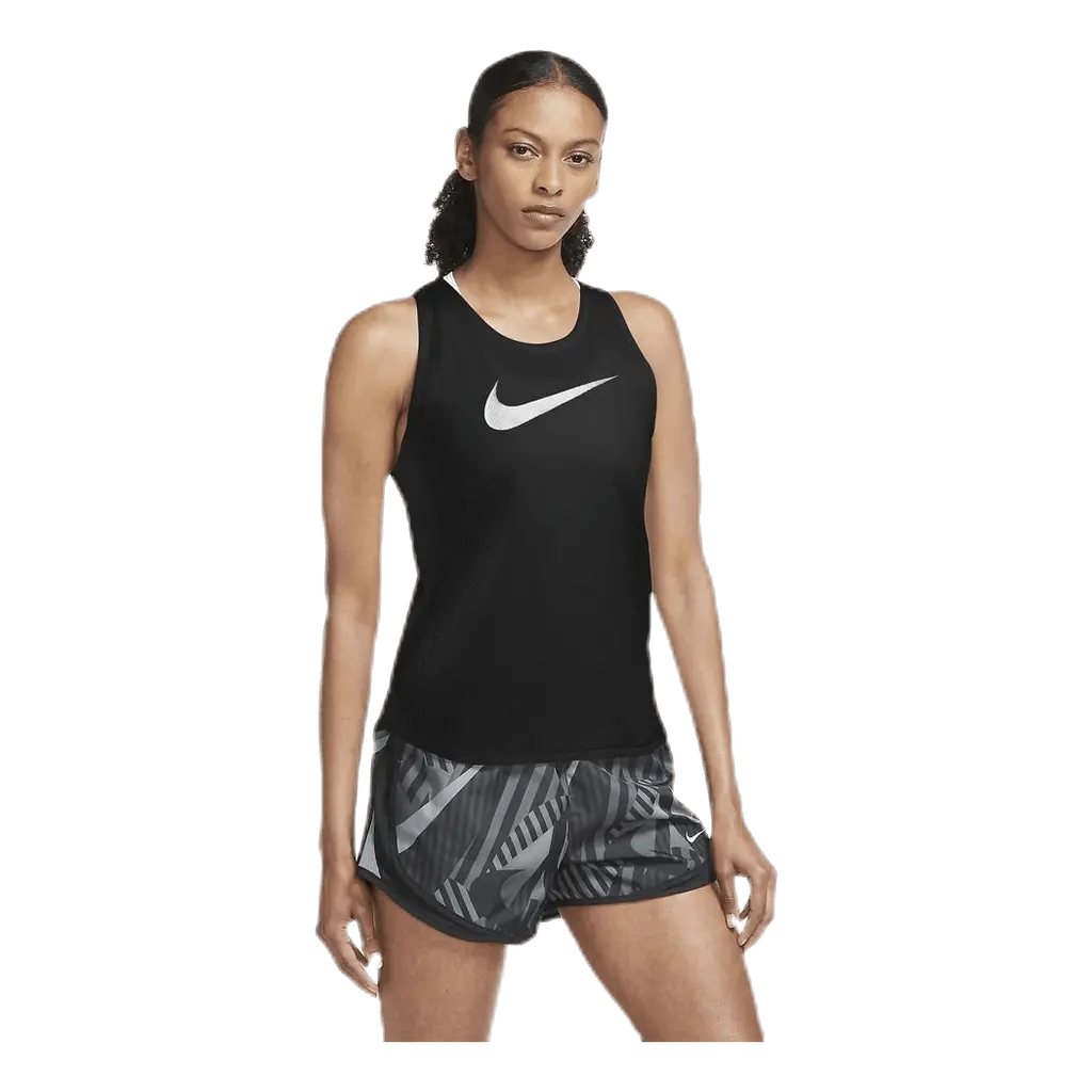 Swoosh Run Tank White/Black