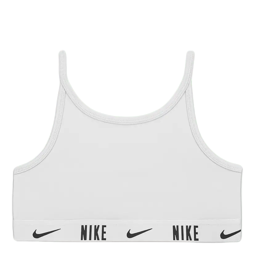 Trophy Big Kids' (Girls') Sports Bra WHITE/WHITE/BLACK