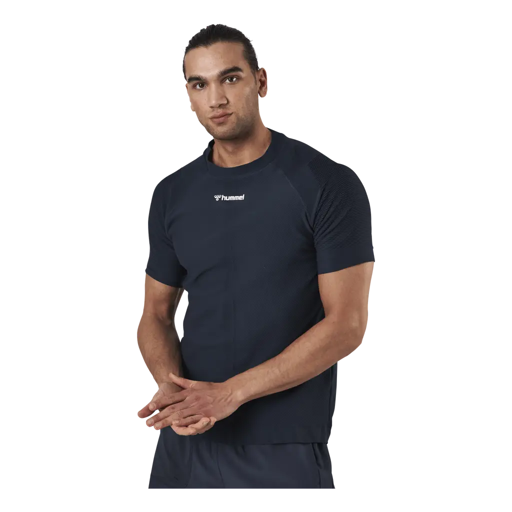 Cube Seamless T-Shirt Blue