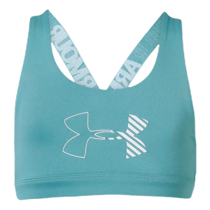 Armour HeatGear Graphic Bra Youth Blue