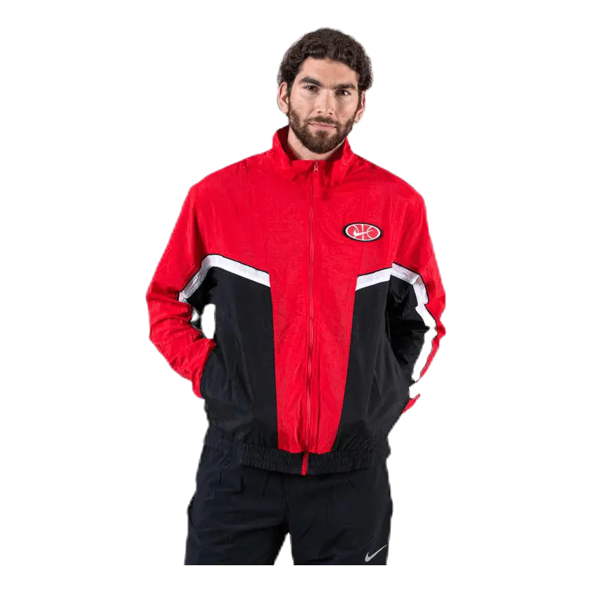 Woven Throwback Jacket Black/Red
