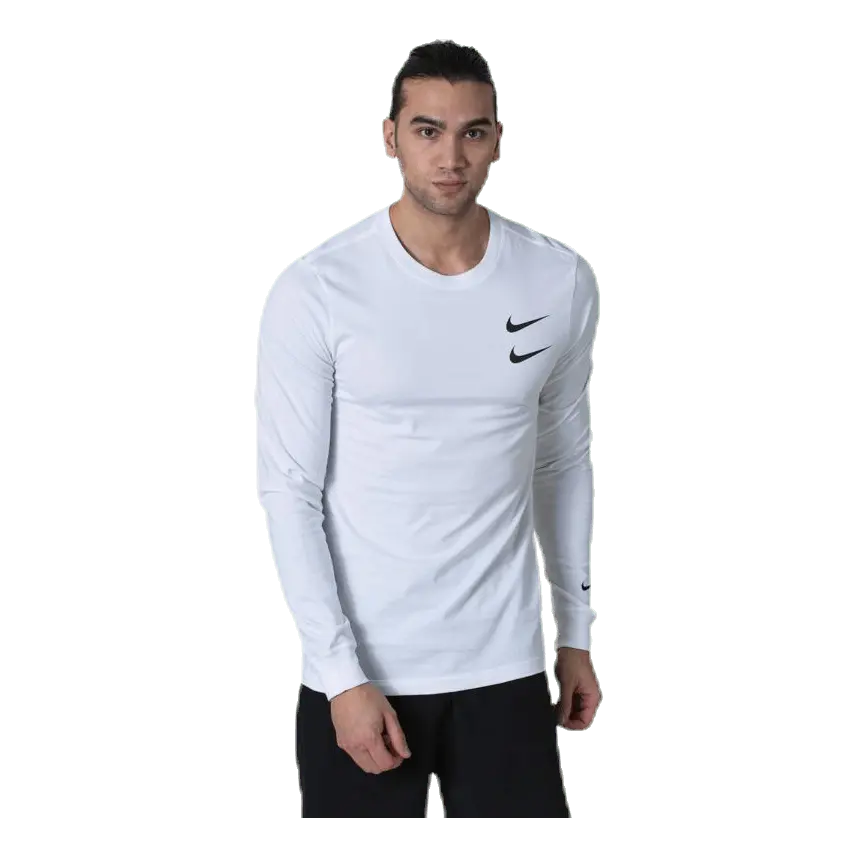Swoosh Ls Tee White