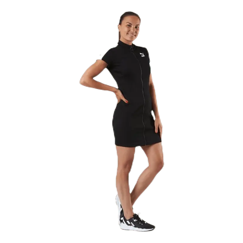 Classics Ribbed Tight Ss Dress Black